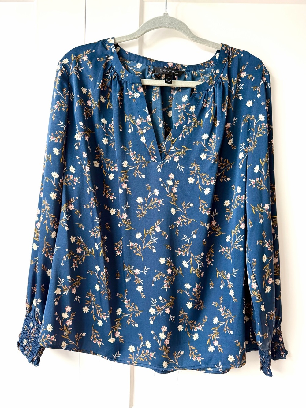 41 Hawthorn Isla split neck satin blouse